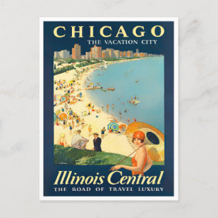 Postal de viaje vintage de Chicago