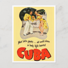 Postal de viaje vintage de Cuba