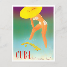 Postal de viaje vintage de Cuba