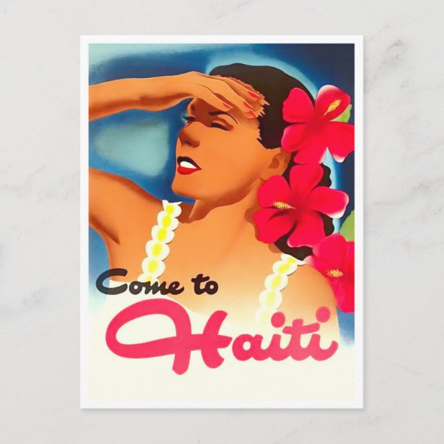 Postal de viaje vintage de Haití (Anverso)