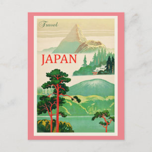 Postal de viaje vintage de JAPÓN