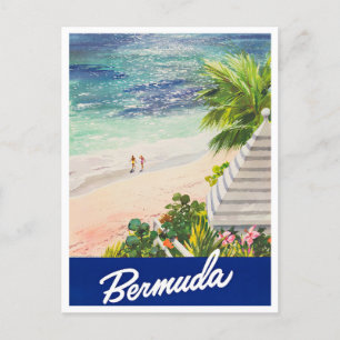 Postal de viaje vintage de las Bermudas
