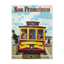 postal de viaje vintage de San Francisco USA