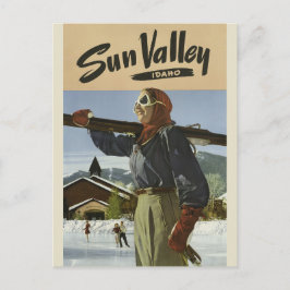 Postal de viaje vintage de Sun Valley Idaho