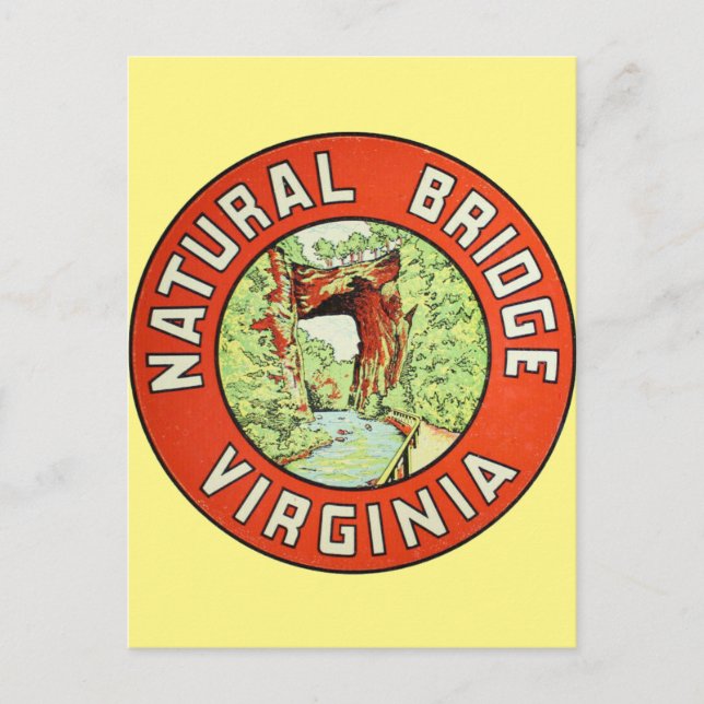 Postal de viaje vintage de Virginia (Anverso)