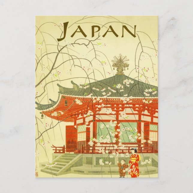 Postal de viaje vintage - JAPÓN (Anverso)
