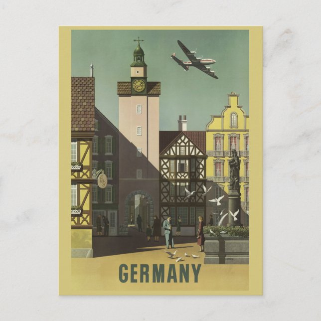 postal de viajes de Vintage de ALEMANIA (Anverso)