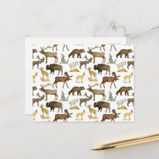 Postal de vida silvestre de los parques nacionales