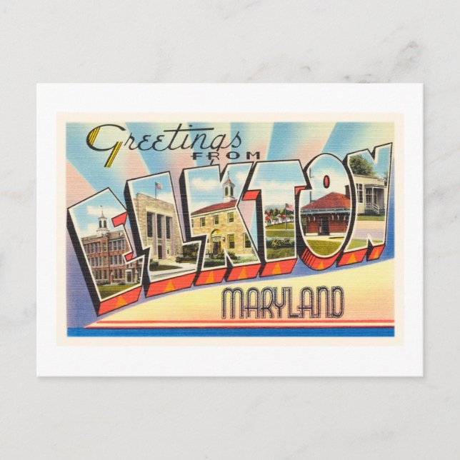 Postal de Viejo Viejo Viaje de Viaje de Elkton Mar (Anverso)