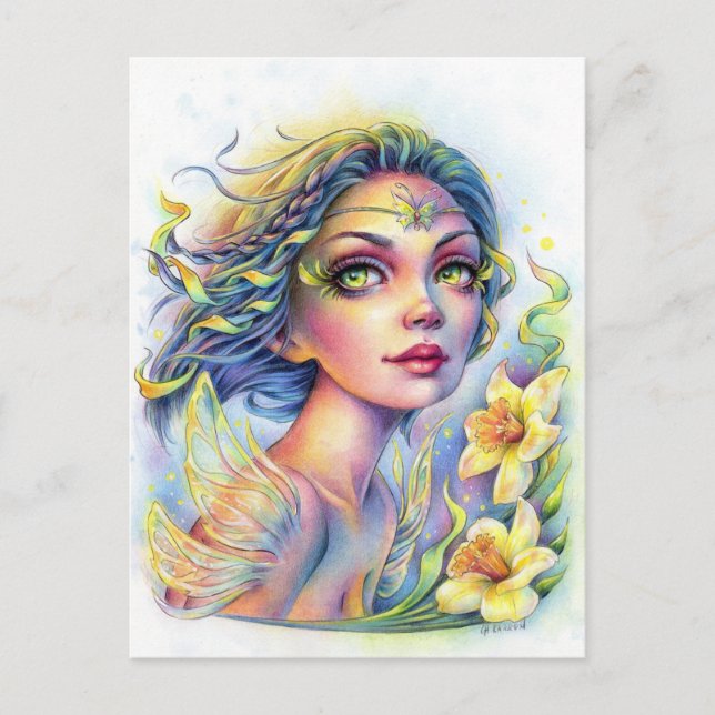 Postal de viento de primavera (Anverso)