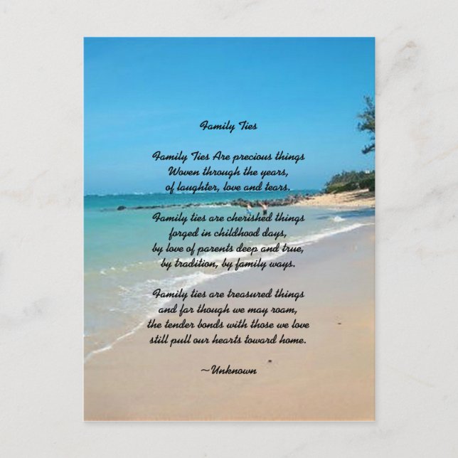 Postal de vínculos familiares (Anverso)