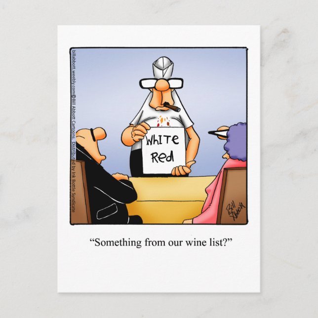 Postal de vino divertida "Spectickles" (Anverso)