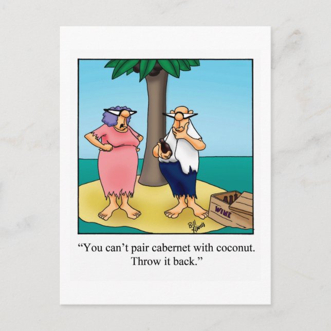 Postal de vino divertida "Spectickles" (Anverso)