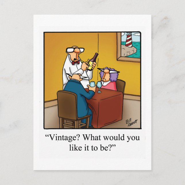 Postal de vino divertida "Spectickles" (Anverso)