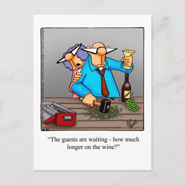 Postal de vino divertida "Spectickles" (Anverso)