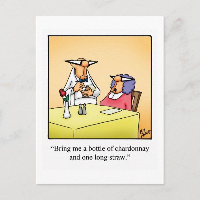 Postal de vino divertida "Spectickles" (Anverso)