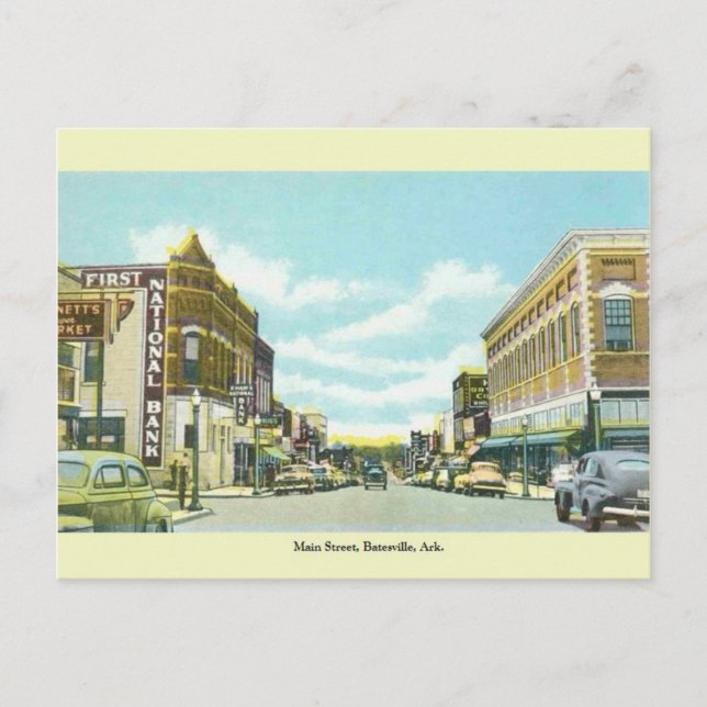 Postal de Vintage Batesville, Arkansas (Anverso)