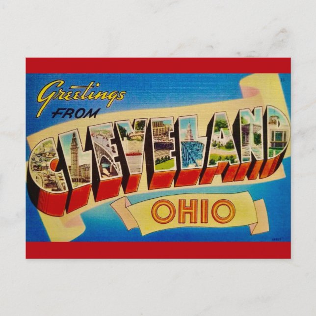 Postal de Vintage de Cleveland Ohio (Anverso)