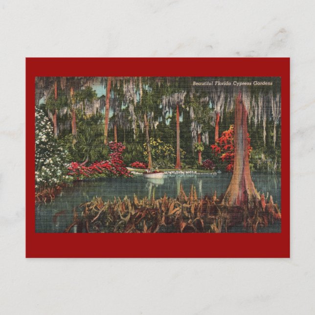 Postal de Vintage de Cypress Gardens (Anverso)