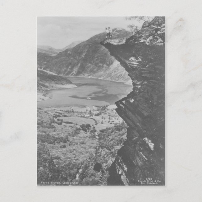 Postal de Vintage de Flydaisjuvet Geiranger (Anverso)