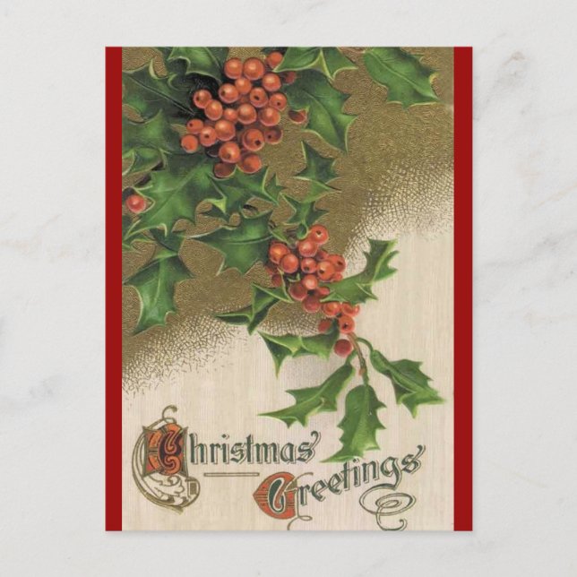 Postal de Vintage Holly (Anverso)