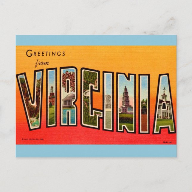 Postal de Virginia Retro (Anverso)
