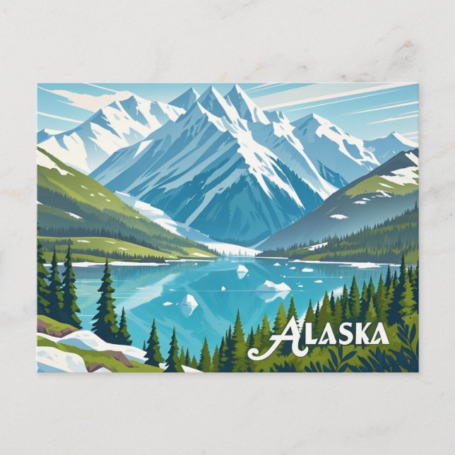 postal de vista de alaska (Anverso)