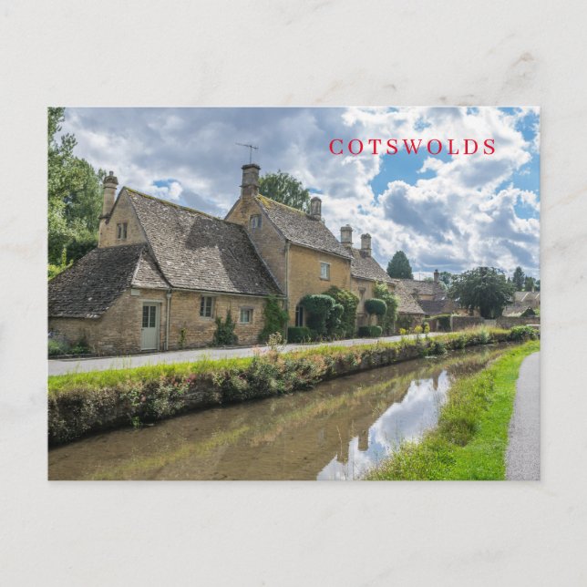 postal de vista de aldea de Lower Slaughter (Anverso)