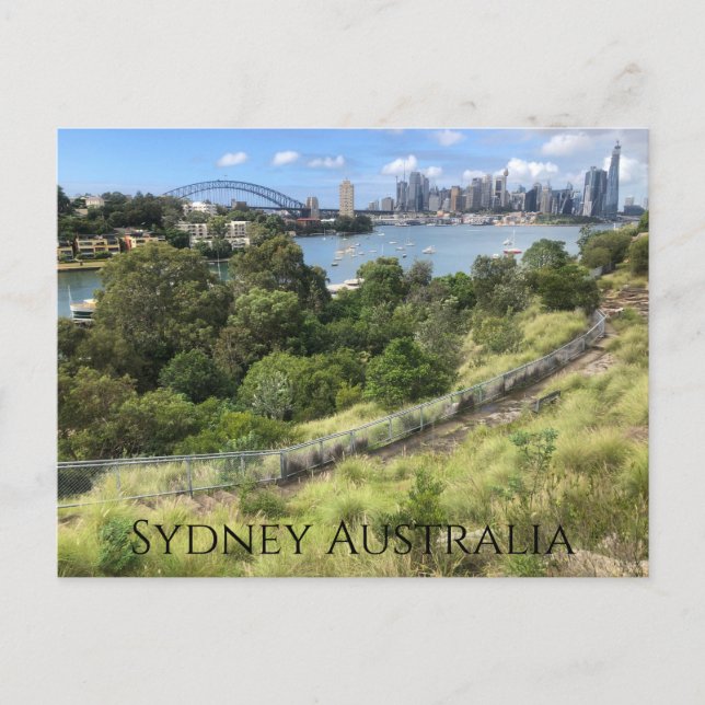 postal de vista de perfil de sydney (Anverso)