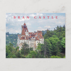postal de vista del castillo Bran de Rumania