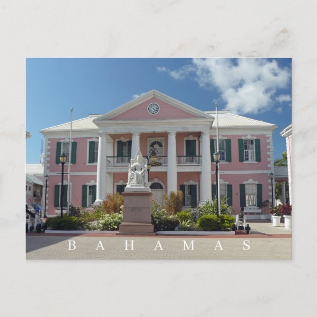 Postal de vista del Parlamento de las Bahamas (Anverso)