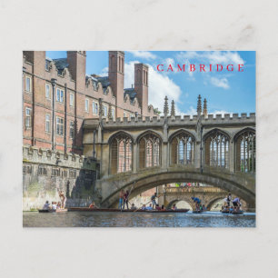 Postal de vista del puente de Cambridge