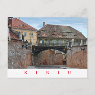 Postal de vista del puente Sibiu de las mentiras