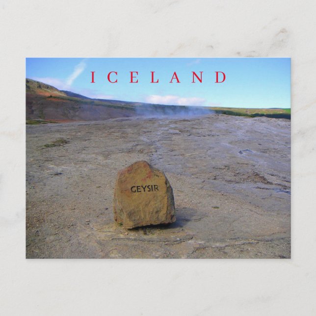 Postal de visualización del área geotérmica de Isl (Anverso)