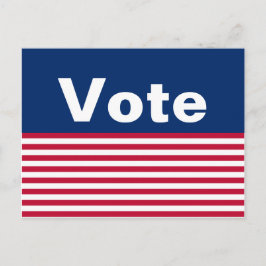 Postal de voto azul y blanco rojo patriótico perso