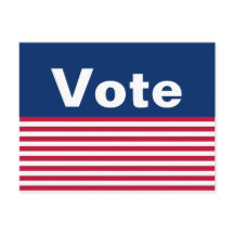 Postal de voto azul y blanco rojo patriótico perso