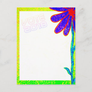 Postal de VOTO de flores silvestres 2018