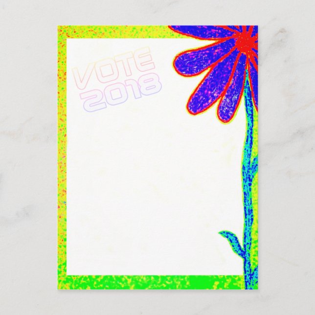 Postal de VOTO de flores silvestres 2018 (Anverso)