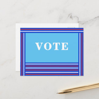 Postal de VOTO - ventana azul