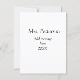 Postal De vuelta a la apreciación de los profesores escol