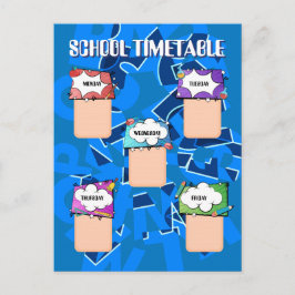 Postal De vuelta a la escuela. CALENDARIO ESCOLAR