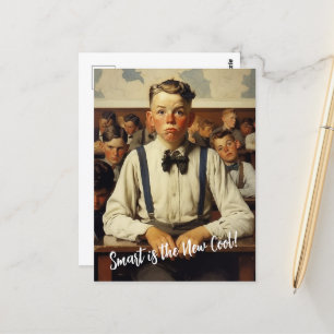 Postal De vuelta a la escuela estilo de los dibujos de No