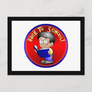 Postal De Vuelta A La Escuela - Libro De Lectura De Niño