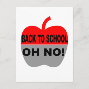 Postal De vuelta a la escuela Oh no