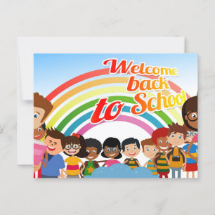 POSTAL DE VUELTA A LOS NIÑOS DE LA ESCUELA