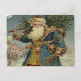 Postal De vuelta al viejo arte. Navidades Snowden con San