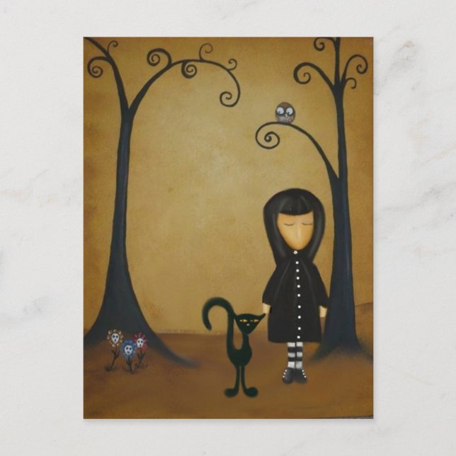 Postal De vuelta en negro (Anverso)