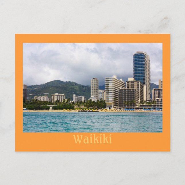 Postal de Waikiki (Anverso)