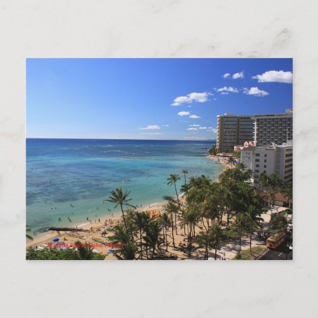 postal de Waikiki Beach (Anverso)