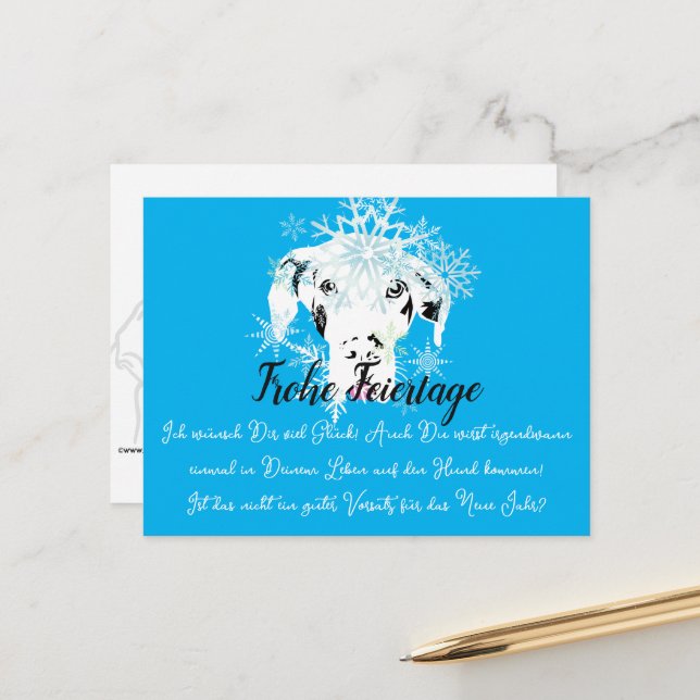 Postal de Weihnachten mit Neujahrsvorsatz (Anverso/Reverso In Situ)